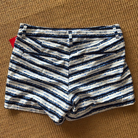 NWT! SPANX sunshine short. Blue painted stripe. Inseam: 4”=S&M. 6”=XL. $68 - Picture 8 of 15